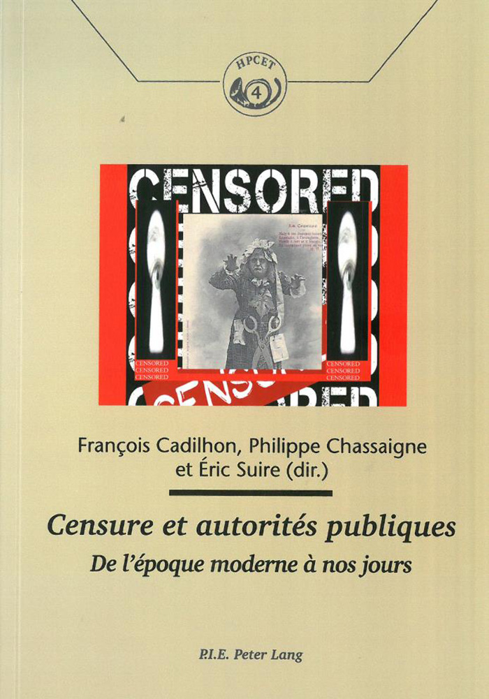 Couverture Censure - Partenariat PIE Peter Lang - CHP